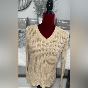 Cream V-Neck Sweater